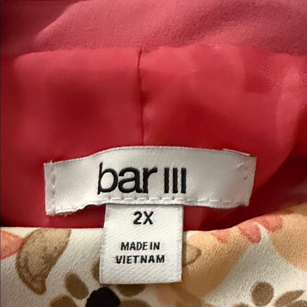 Bar III Pink Tailored Blazer with Straight-Leg Pants and Blouse 2X NWT - Picture 15 of 16